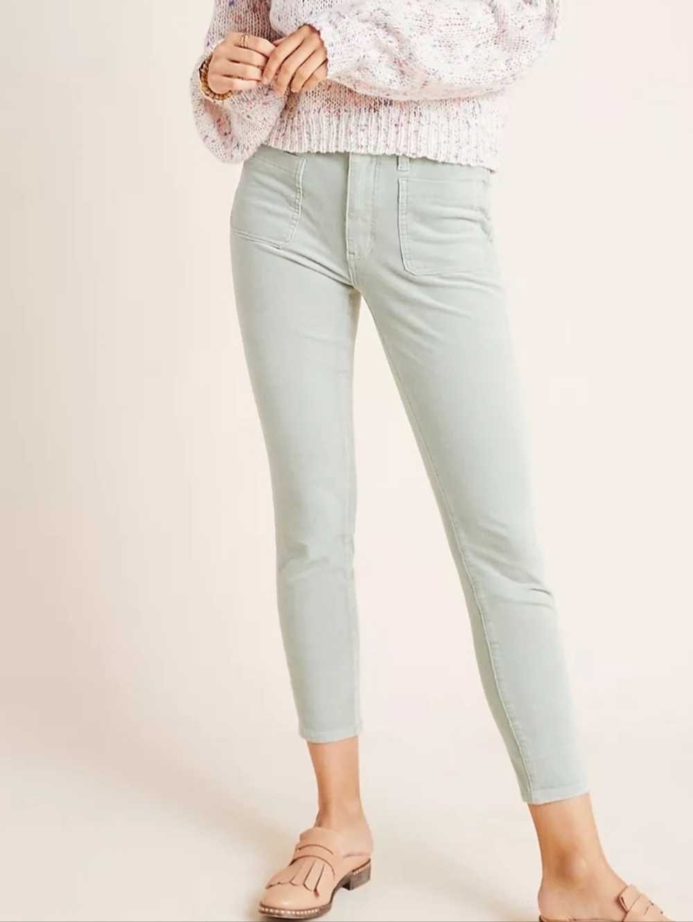 Anthropologie Pilcro And The Letterpress  High Rise Skinny Jeans In Green
